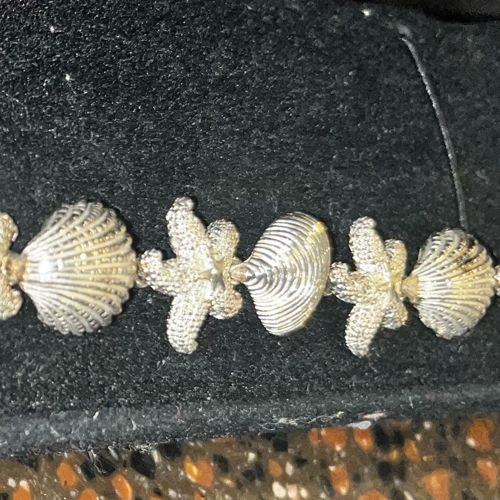 Sterling Bracelet Seashell Solid 925 Silver Link … - image 4